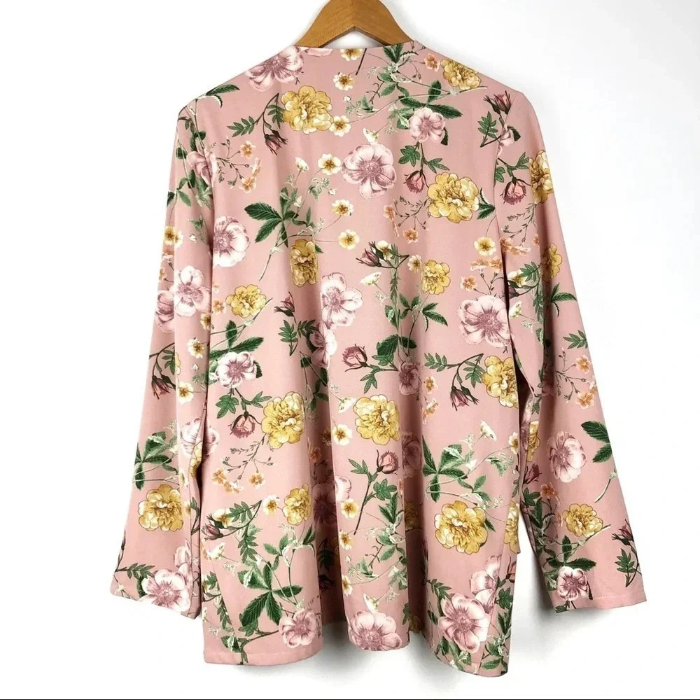 Du Jour | Floral Open Front Blazer Cardi - Picture 5 of 8